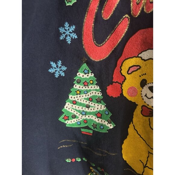 Vintage 1990s "Beary Christmas" Sweatshirt Teddy Bear Crewneck Large Holidays - Picture 4 of 11